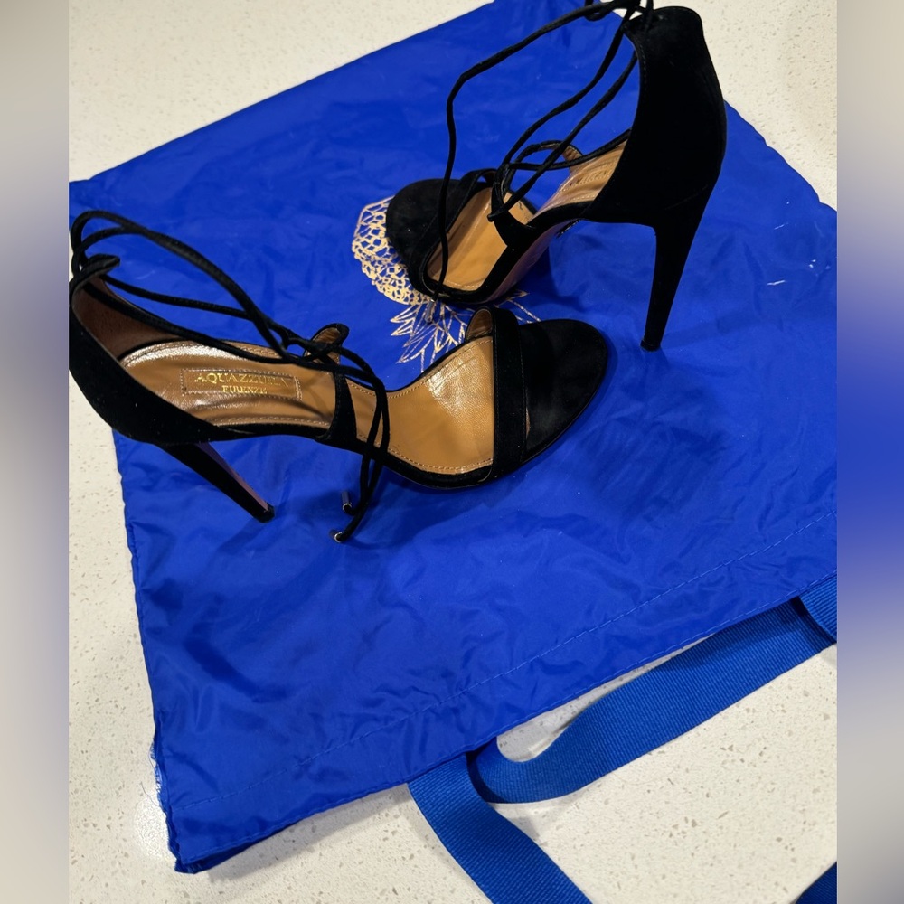 Black Suede High Heels Aquazzura!